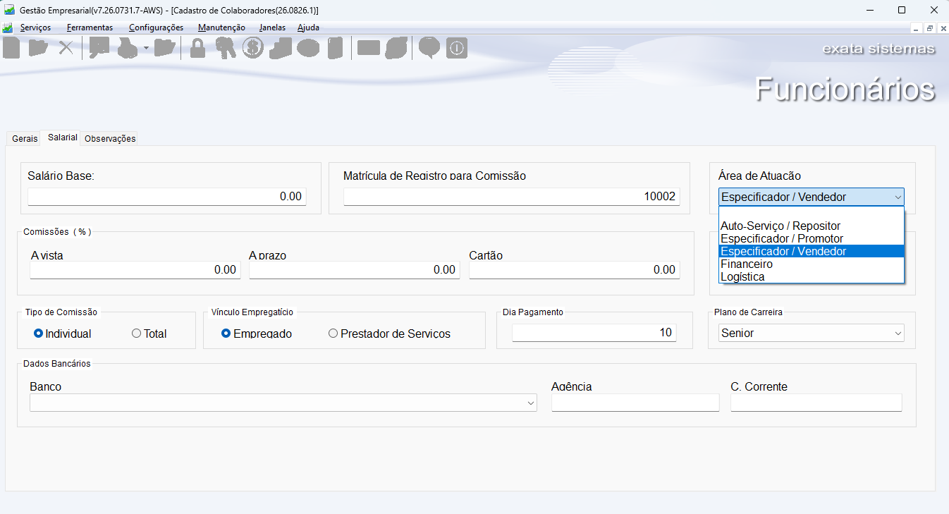 Metas Comerciais